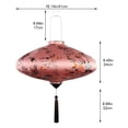 thumbnail image 2 of vlrwzc Oval Silk Lanterns Oriental Chinese Japanese Hanging Lanterns Waterproof for Outdoor Party Wedding Garden Home Decoration, 2 of 7