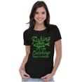 thumbnail image 4 of Angler Fishing Humor Easy Hard Catch Womens Fitted Plus Size Graphic Tee Brisco Brands 2X, 4 of 5