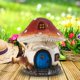 thumbnail image 1 of Mushroom House Resin Crafts Mini House Decoration Garden Ornament Para Interiores Y Exteriores seitruly HA035747-00, 1 of 6