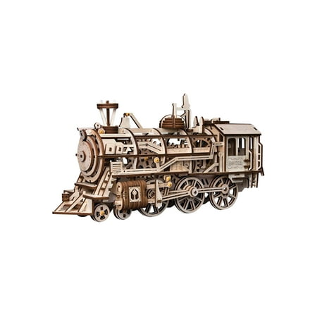 Magnote Rokr Locomotive Wood Craft Kit - Laser Cut Train Model Building (Best Model Building Kits)