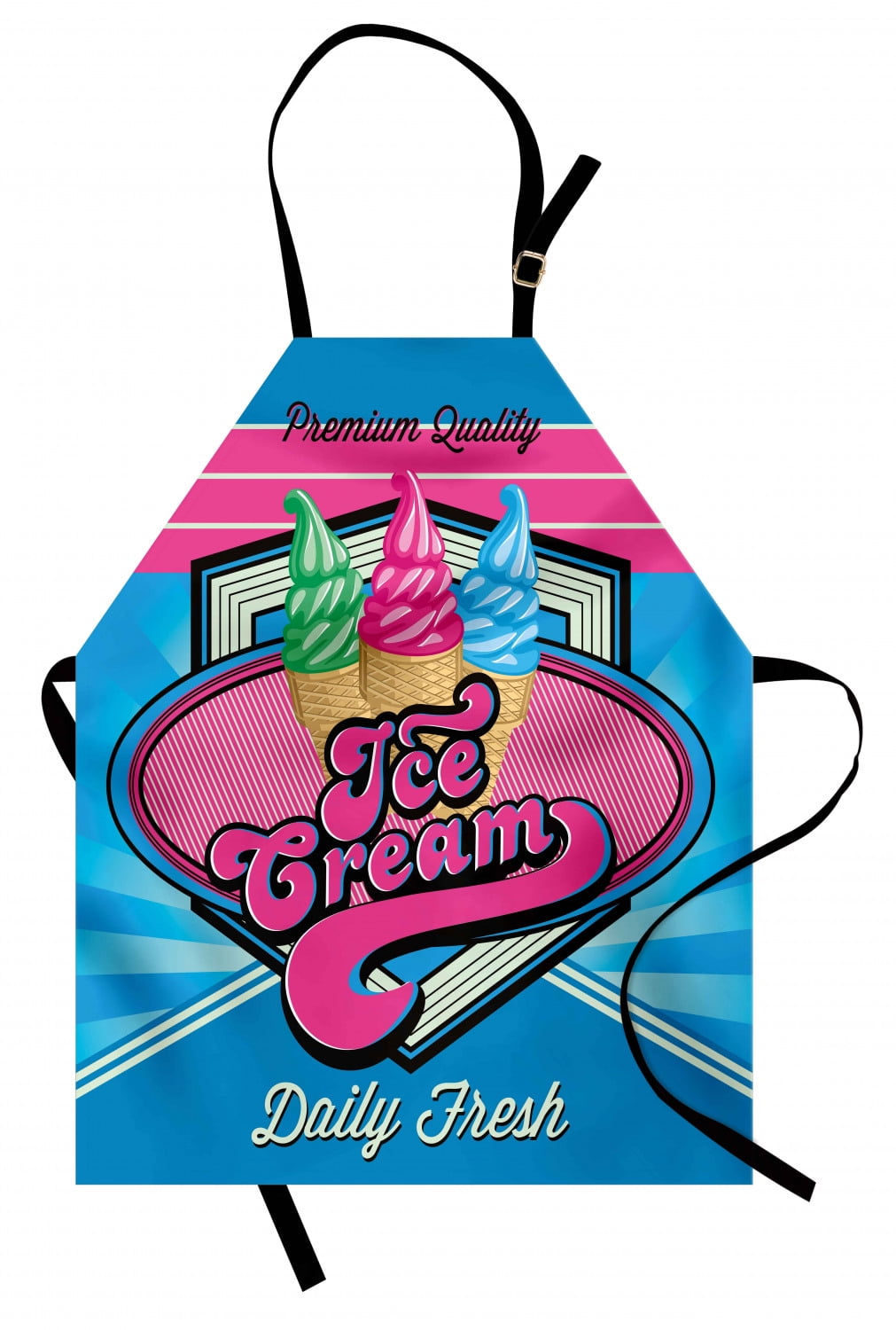 Download Vintage Apron Vector Background with Ice Cream Illustration Food Sweets Yummy Design Print ...
