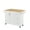 White, variant on Yesfashion Rolling Kitchen Island Cart, Modern Barn Door Kitchen Island Table With Drop Leaf Countertop, 3 Drawers Bar Cart On Wheels With Tower Rack