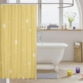 thumbnail image 3 of Manfei Modern Stars Shower Curtain 72Wx78L,Sprinkle Print Bath Curtain,White Yellow, 3 of 5