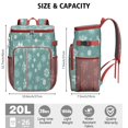 thumbnail image 3 of Travel Cooler Bag - Turquoise Christmas Snowflake Pattern Camping Beer Cooler Backpack with Bottle Opener- Waterproof Insulated Picnic Backpacks - Cooler Bag for Beach, 3 of 6