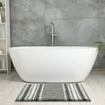 thumbnail image 5 of Unique Bargains Striped Bathroom Rugs Soft Absorbent Fluffy Chenille Bath Mat Rug Non Slip Grey 20" x 32", 5 of 6