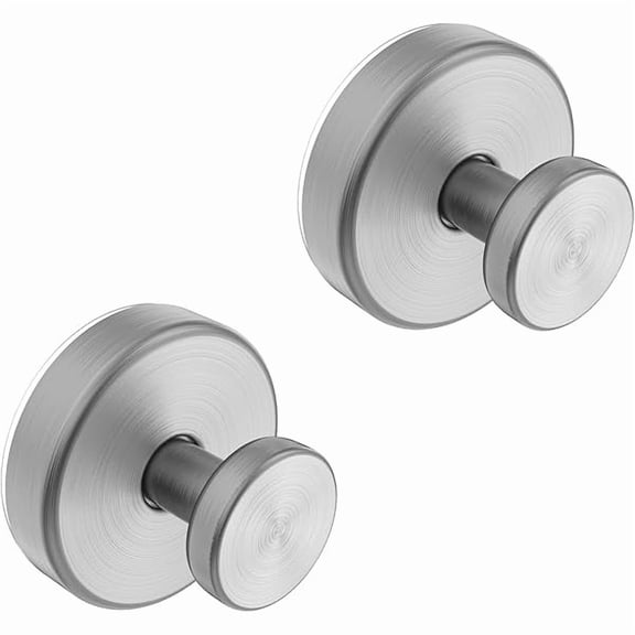 Suction Cup Hooks for Glass Window, Mirror, Wreaths - Shower Hooks for Inside Shower, No Drill Towel Hooks for Bathrooms, Bath Robe Coat Looafh Hook for Hanging - Silver(2 Pack)