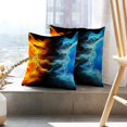 thumbnail image 6 of LALILO Throw Pillow Covers Two With Fire Hot Orange And Blue Sun Cushion Cover 18" x 18", 1463 Pack, 6 of 6