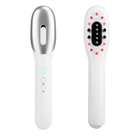 Teqhome Electric Scalp Massage Comb Microcurrent Hair Massage Brush Electric Hair Oil Applicator with Red Blue Light Handheld Head Scratcher Massager Brush for Women and Men