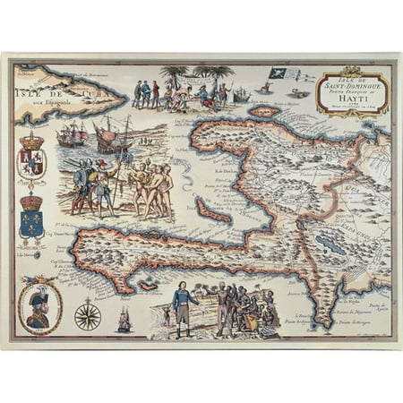 Trademark Art 'Map of the Island of Haiti, 1789' Canvas Art