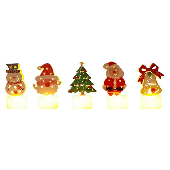 Tea Lights Candles Battery Operated, 5PCS Flameless LED Candles, Flickering Flameless Tealights for Christmas Decor, Centerpieces, and Home Ambiance