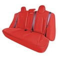 thumbnail image 1 of For 2017-2024 Tesla Model 3 FH Group Faux Leather Custom Fit Car Seat Covers   Solid Red - Rear Set, 1 of 4
