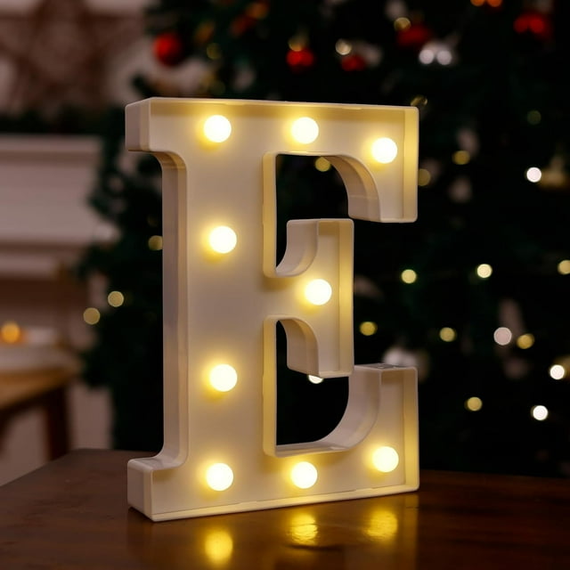 Matoen12 Christmas Alphabet Colored Lights Holiday Party Colored Lights