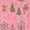 Pink Gingerbread House, variant on FORMRS 1-Subject Spiral Notebook 8" x 5" College Ruled 60 Refillable Sheet, 2 Pack, Pink Gingerbread House
