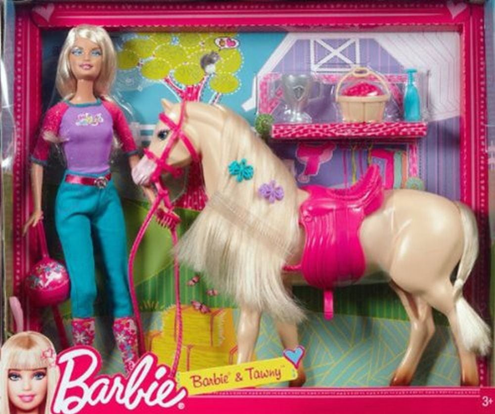 barbie tawny walking horse