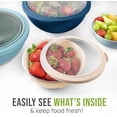 thumbnail image 5 of 12 Piece Plastic Mixing Bowls with Leak-Proof Lids Set - Microwave and Freezer Safe Kitchen Mixing Bowls for Preparing, Serving and Storing - Large Nesting Bowls (Twilight Ombre), 5 of 8