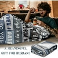 thumbnail image 3 of Gifts for Husband Fathers Day Blanket from Wife - Wedding Anniversary Christmas Birthday Gift for Husband - Ultra Soft Plush Throw Present Ideas for Him - 60"x50", 3 of 6