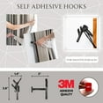 thumbnail image 6 of Evideco French Home Goods Curtain Holdbacks Chic Branch Design Curtain Tieback Hooks - Set of 2 Adhesive Metal Holdbacks for Drapery - Black/Silver, 6 of 6