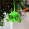 thumbnail image 2 of Lwlmwt Christmas Ornaments Balls, 6 Pack Plush Christmas Tree Hanging Baubles with Bow, Decorative Green Pendants for Bedroom, Living Room Holiday Party & Thanksgiving Decor, 2 of 9