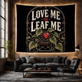 thumbnail image 6 of Cute Smiling Plant Pot with Hearts & "Love Me or Leaf Me" Text, Cozy Vintage Whimsical for Plant Lovers, Botanical Wall Art, Housewarming Gift Tapestry Wall Hanging for Bedroom, Living Room, 6 of 7