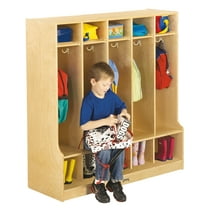 5 Section Coat Locker with Step