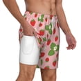 thumbnail image 3 of Goofa Strawberries Printed Men's Swim Trunks Board Shorts Quick Dry Mens Swimming Trunks with Compression Liner,Breathable Fit Hawaii Beach Shorts-Large, 3 of 9