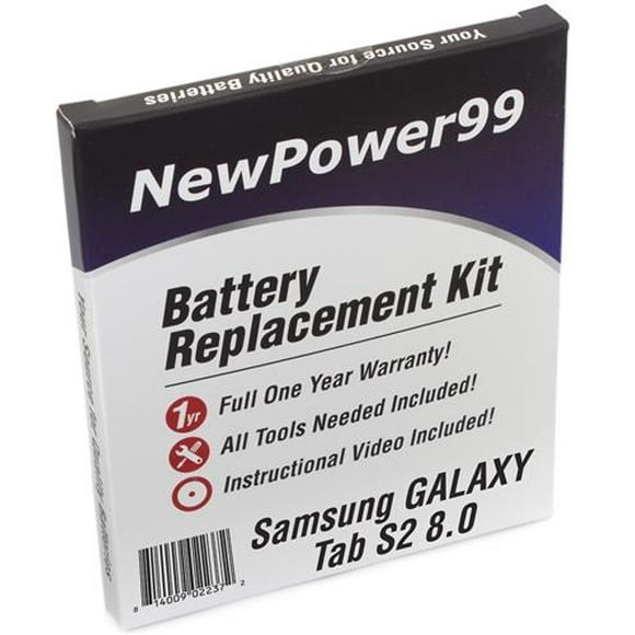 NewPower99 Battery Kit for Samsung Galaxy Tab S2 8.0 SM-T710, SM-T713, SM-T715, SM-T719 with Tools, Video Instructions, Long Life Battery