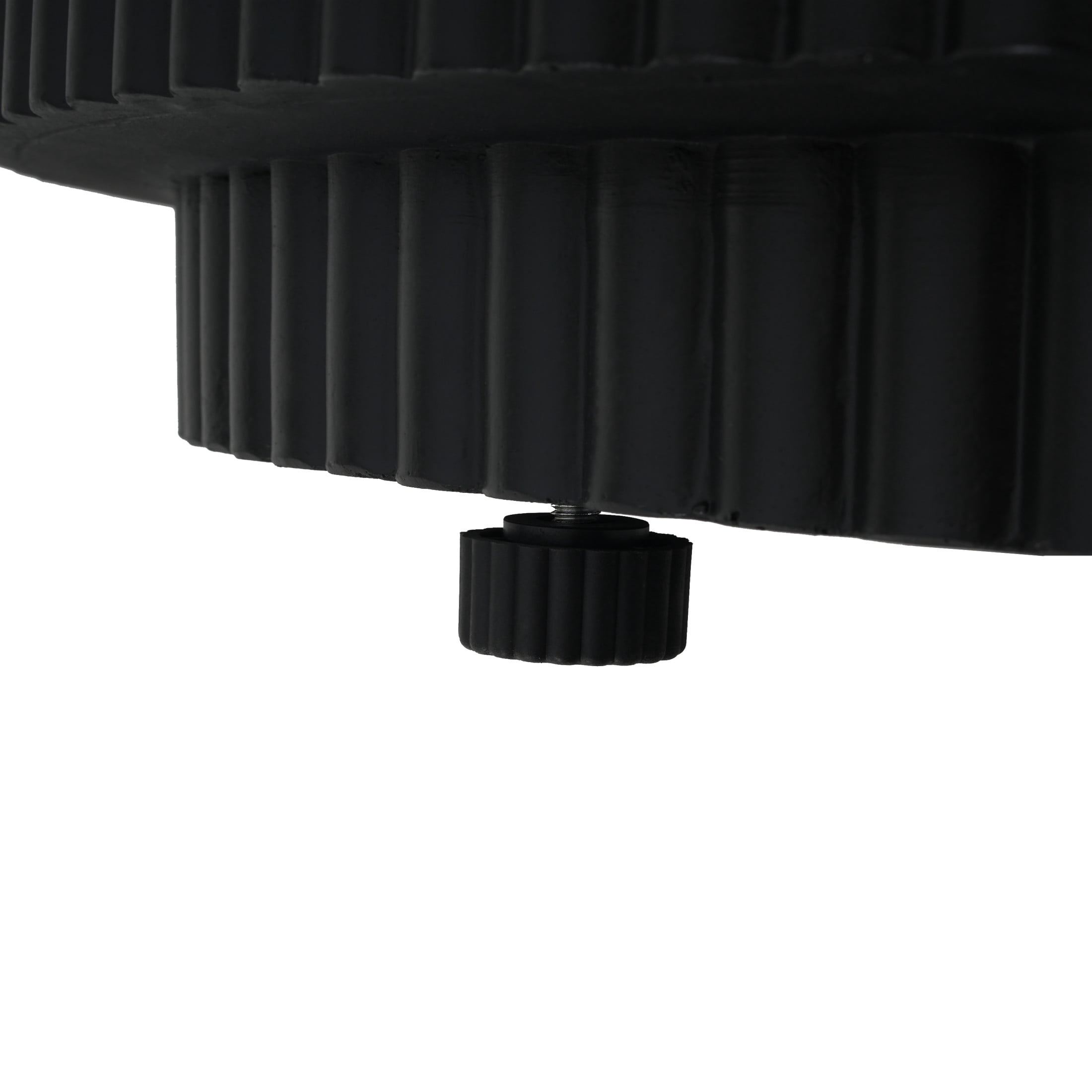 Christopher Knight Home 30" Patio MGO Propane Fire Pit, 40,000 BTU Ribbed Round Heater with Lid, Black