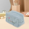 thumbnail image 6 of Unique Bargains 1 Pc Tulip Style Drawstring Makeup Bag for Vacation Light Blue Plush, 6 of 6