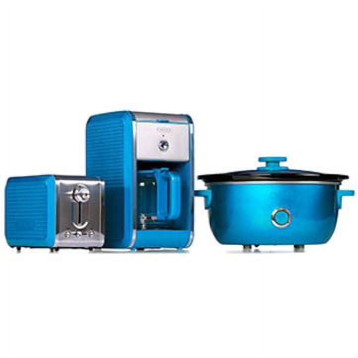 BELLA 13745 Dots Collection Slow Cooker, 6-Quart, Teal,  price  tracker / tracking,  price history charts,  price watches,   price drop alerts