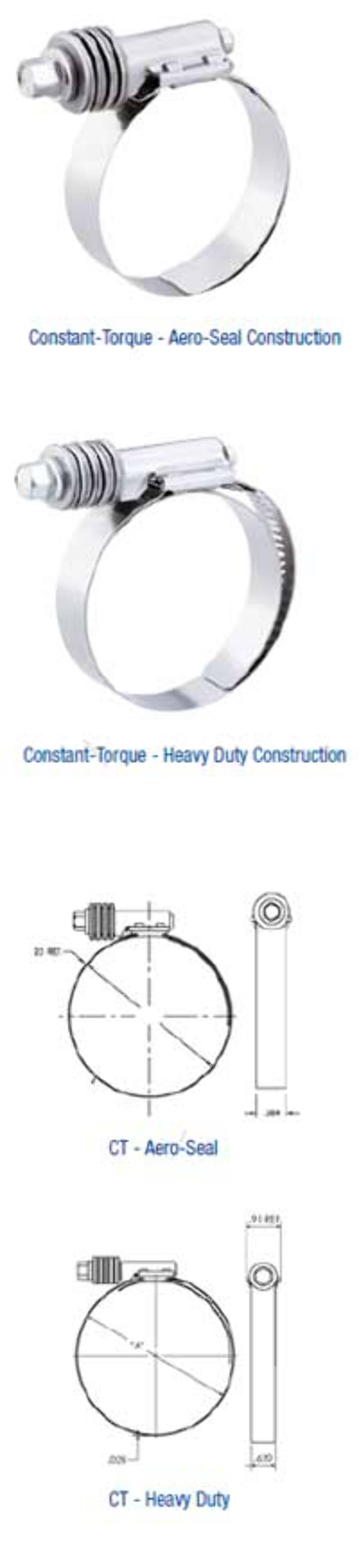 QTY 10  - Breeze Constant-Torque Stainless Steel Hose Clamp 6 3/4" to 7 5/8" | CT750LSSX10