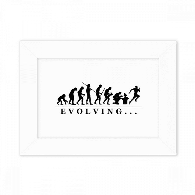 Singe Évolutionnaire Mouvement Humain Photo Monter Cadre Image Art Peinture Bureau 5 X 7 Pouces
