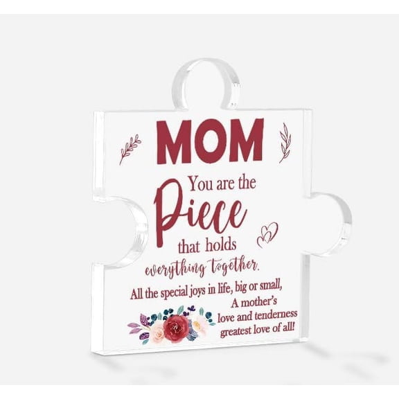 Gifts for Mom, Mother's Day Gifts for Mom from Daughter Son, Mother Birthday Present, Mom Acrylic Decoration Sign Plaque Unique Cute Gifts Office Decorative Signage For Mothers Day Birthday Gift