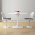thumbnail image 3 of Aron Living Rose 17.5" Plastic and Metal Dining Chair in Gray, 3 of 7