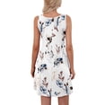 thumbnail image 4 of OutfitShow Summer Dresses for Women Casual Sleeveless Sundresses Floral Beach Short Dress with Pockets, 4 of 7
