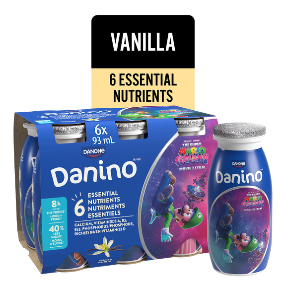 Danino Kids Yogurt Drink, Vanilla, Encanto, 6x93ml