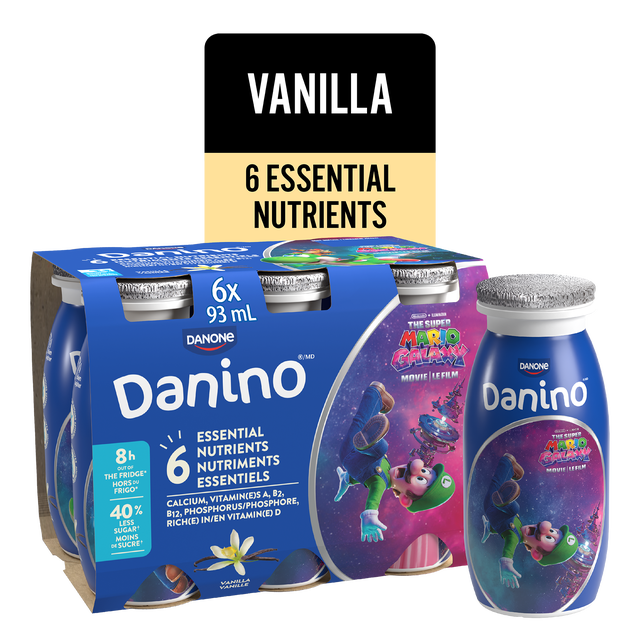 Danino Kids Yogurt Drink, Vanilla, Encanto, 6x93ml