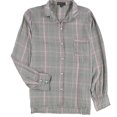 thumbnail image 5 of P.J. Salvage Womens Plaid Button Down Pajama Tops, Black, Small, 5 of 5