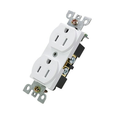 yotijay Power Socket Electrical Wall Outlet Double Outlet Modern Recessed 3 Prong Wall