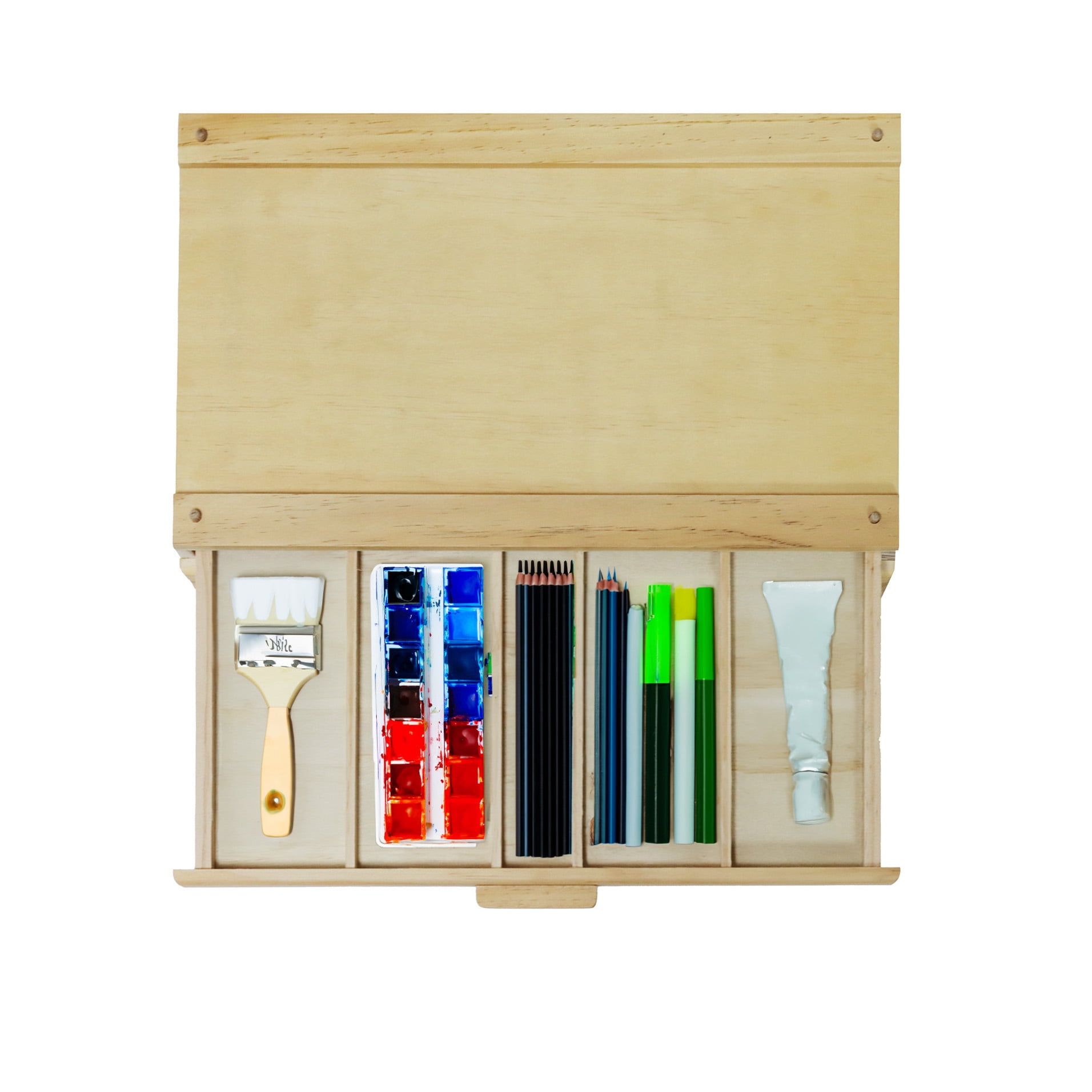 Wood Artist Storage, Art Container for Organizing Art Supplies