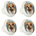 thumbnail image 2 of HemaKayy 4 Pack 1.37" Decorative Cabinet Knobs - Elegant ABS Glass Handles for Home Furniture Decor - Dresser Drawer Door Pulls - Perfect for Kitchen Bedroom - Animal Pet Dog, 2 of 8