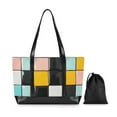 thumbnail image 7 of FORMRS Laptop Tote Bag for Women with 15.6" Computer Compartments Handbag, Yellow Checkered Pattern, 7 of 7