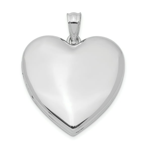 FJC Finejewelers Sterling Silver 24mm Plain Heart Locket Necklace