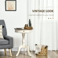 thumbnail image 4 of HOMCOM Table Basse Rétro, Table d'Appoint avec Tiroir, Plateau Rond pour Salon, Chambre, Blanc, 4 of 10