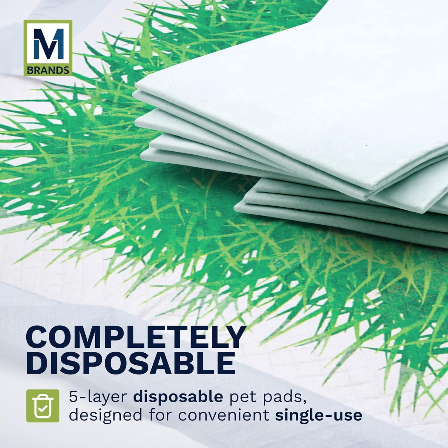 Big Dawg Pet Supplies XL Realistic Grass Printed Disposable Pet Pads. 28x34in Puppy Pee Pads for Dogs, Cats & Small Animal Wee in Handy Grab-n-Go Box. Absorbent Potty Training, Housebreaking Supplies