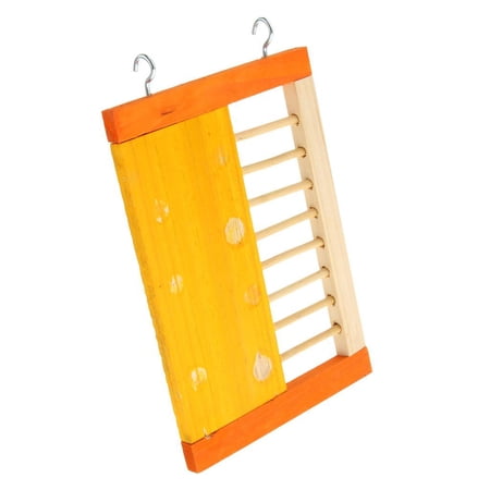 YWMJZEU Wood Small Animal Toys Hamster Chew Toys Wooden Hanging Climbing Ladder For