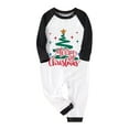 thumbnail image 4 of Family Matching Christmas Pajamas, Baby Romper/Dog Clothes/Letter Stars Print Long Sleeve Tops and Plaid Pants Sleepwear Set, 4 of 10