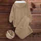 thumbnail image 5 of HongQid Womens 2 Piece Sweatsuit Set Sherpa Winter Coats Fleece Zip Up Jackets Warm Plush Hooded Plus Size Winter Coats Oversized Fuzzy Jackets with Pants, 5 of 9