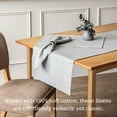 thumbnail image 3 of over&back 18x108 Woven Chambray Cotton Table Runner - Washable Table Runners for a Custom Home Decor Tablescape - Coffee Table, Dinner Table, Living Room - Grey, 3 of 10
