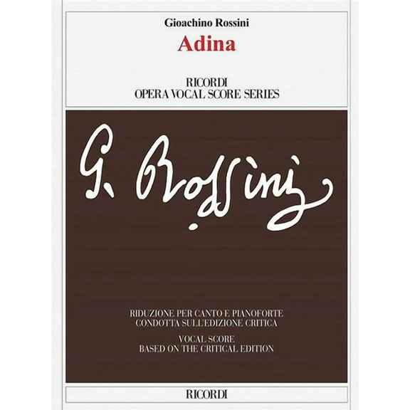 Adina: Vocal Score Based on the Critical Edition by Fabrizio Della Seta, (Paperback)