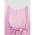 thumbnail image 6 of Bow- Tie Backless Tank Top Sleeveless Waisted Skirt Style Women'S Top Pink S, 6 of 9